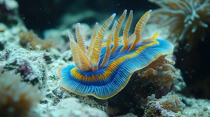 Obraz premium Vibrant Chromodoris Nudibranch in Tropical Reef