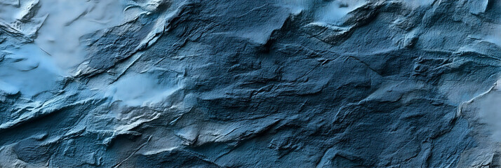 Fototapeta premium Blue textured wall background with natural rough plaster and cracked stone structure. Ideal for digital backdrops, web design, and creative layouts.