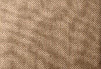 Rough burlap texture in natural brown with coarse open weave and irregular fibers Generative AI