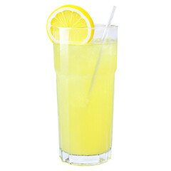 glass of lemonade isolated on transparent background