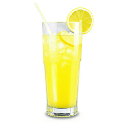 glass of lemonade isolated on transparent background