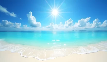 Gordijnen tropical island with blue sky © imran