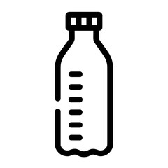 Fototapeta premium Plastic milk bottle icon representing dairy nutrition and beverage container