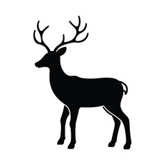 Obraz premium deer silhouette vector