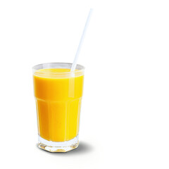 glass of mango juice isolated on transparent background