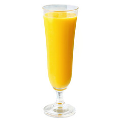 glass of mango juice isolated on transparent background