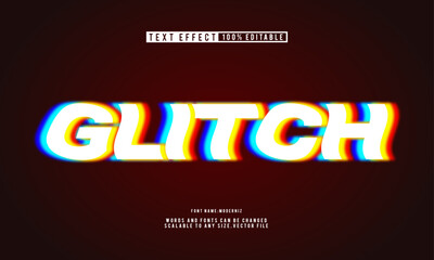 Editable psychedelic glitch text effect in bold font style.