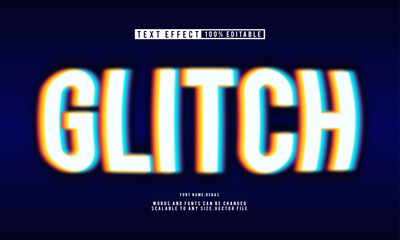 Editable psychedelic glitch text effect in bold font style.