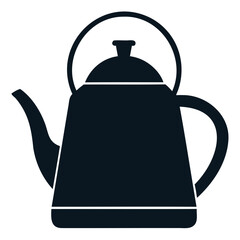 Kettle Silhouette Vector illustration Isolated on transparent background
