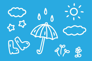 傘 雨 梅雨 イラスト