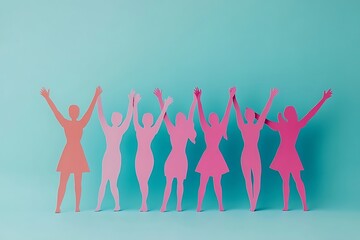 Fototapeta premium Diverse Women Silhouettes Celebrating Unity1