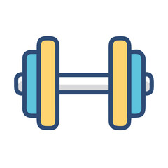 Dumbbell Representing Fitness Facility Icon Design