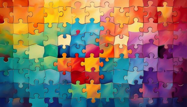 colorful puzzle piece for autism awareness
