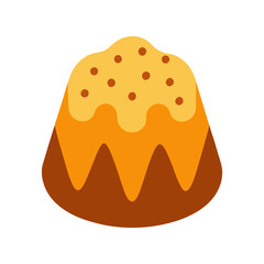 Pandoro cake in Italy vector illustration