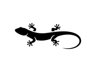 Lizard icon silhouette vector flat illustration design.
