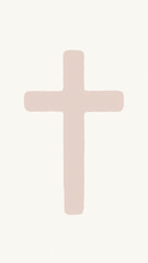 Obraz premium A simple graphic design featuring a cross on a gradient background.