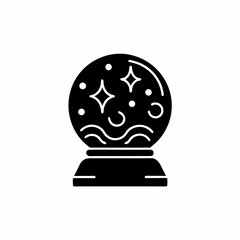 creative details Magic Crystal Ball Icon Vector Illustration