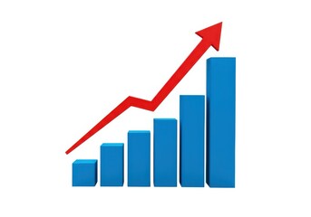 Growth chart showing positive trend business and finance data