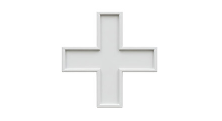 Obraz premium Isolated White Cross Symbol