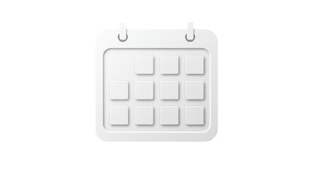 Isolated White Calendar Icon