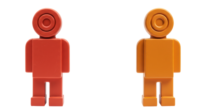 Isolated Toy Figures