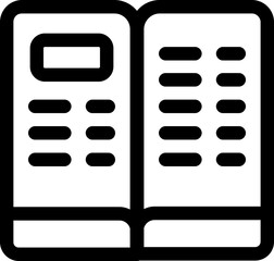 Restaurant  menu card outline icon