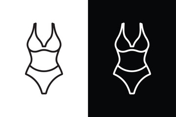 Swimsuit icon vector on White Background ,Vector Art Illustration on white background.