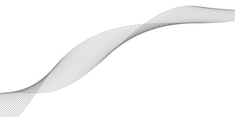 abstract Grey wave line background on white background.	