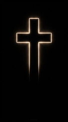 A Christian cross with a gradient background.