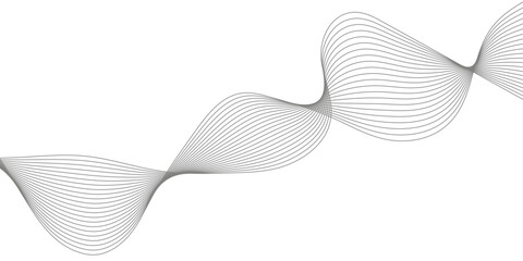 abstract Grey wave line background on white background.	