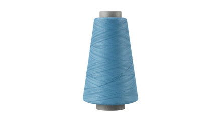 Isolated Spool of Blue Thread