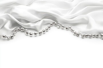 White fabric isolated on white background with smooth texture and clean cutout design