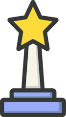Movie Award Filled Line Icon