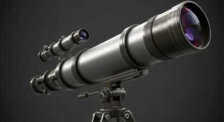 Highly Detailed Monochrome 3D Model of a Telescope