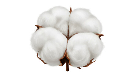 Isolated Cotton Flower