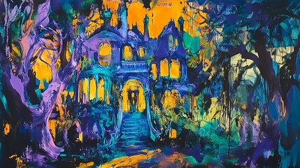 Enchanted Castle Lighting Concept Art - 4K TV Wall Art