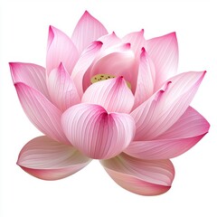 Beautiful Pink Lotus Flower with Delicate Petals and Vibrant Colors in a Serene Nature Background