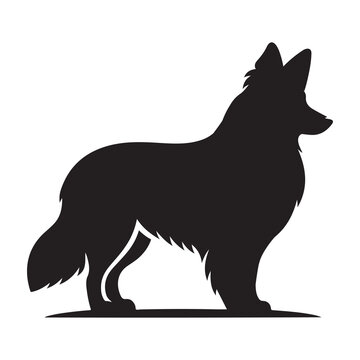 recommend clip art: Vector silhouette of a German Shepherd , Dog illustration, Dog art, Dog drawing, Pet Animal Silhouette