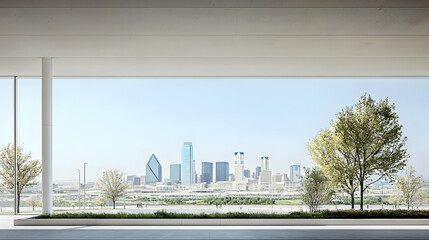 Modern Concrete Architecture With City View in Dallas