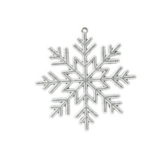 snowflake ornament on solid white background