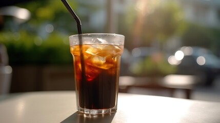 Amber beverage in tall glass