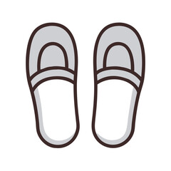 Slippers for Guest Room Comfort Icon Design