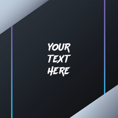 Editable Futuristic Frame Template with Diagonal Lines and Text Placeholder