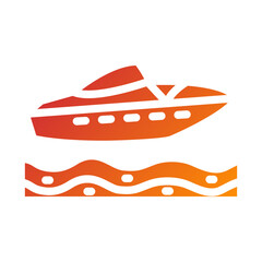 Vector Design Speed Boat Icon Style