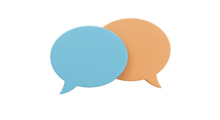 Isolated speech bubbles