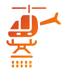 Firefighter Helicopter Icon Style