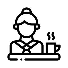 businesswoman line icon