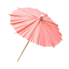 Pink paper umbrella, cocktail garnish style