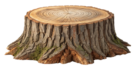 Tree Stump Texture Detailed Photo of Cut Wood Isolated on Transparent Background, Nature, Wood Texture, Tree, Stump, Nature