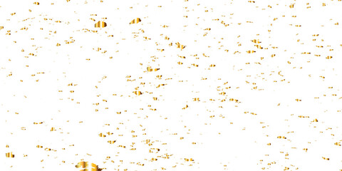 Abstract gold Foil splatter glitter Golden stroke on transparent background. zigzag ,ribbon,